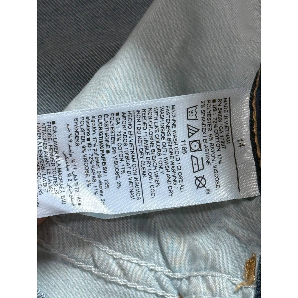NWT Kids Girls Old Navy high rise rockstar super skinny jeggings tough size 14 - Picture 10 of 10